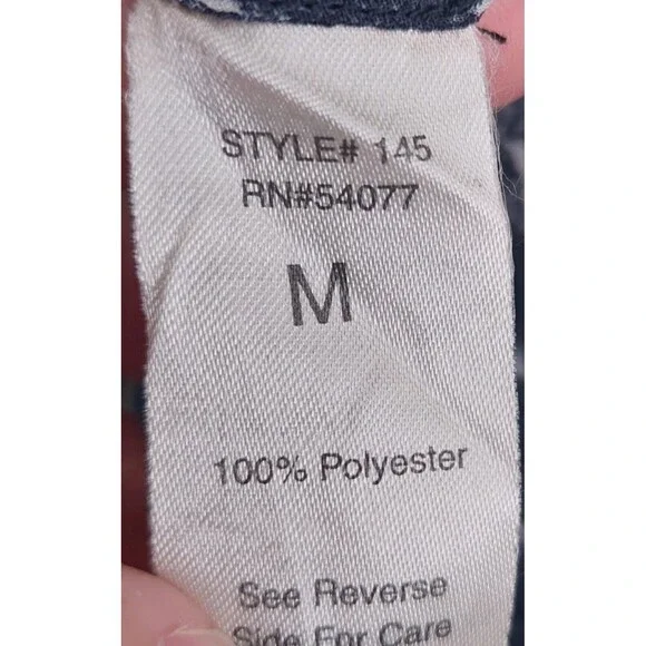 Cabi Womens Sheer Blouse Med. Black White Animal Print Button Front Long Sleeve - Picture 9 of 9